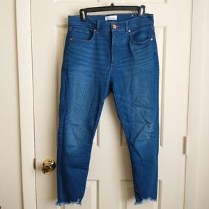 LOFT NWOT Frayed Hem High Rise Jeans